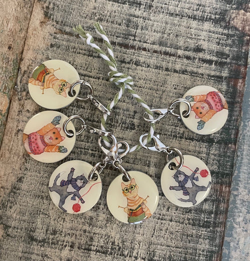 Locking Stitch Markers by Emma Ball (Set of 6)