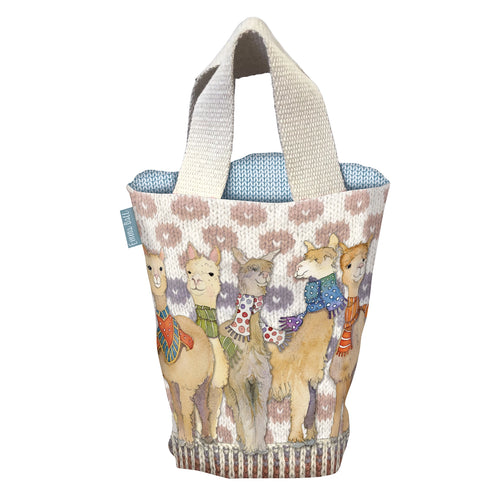 Small Bucket Bag by Emma Ball – 29×28 cm, Lined with Printed Fabric