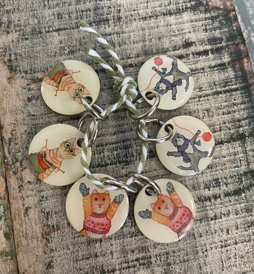 Ring Stitch Markers by Emma Ball (Set of 6)