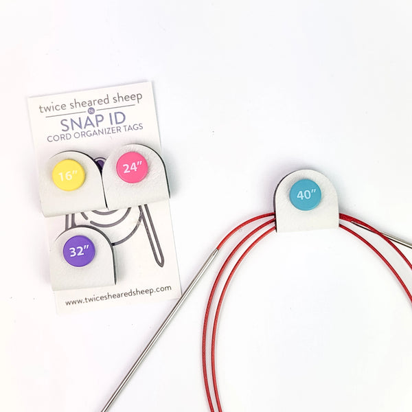 Twice Sheared Sheep Snap ID Cord Organizer Tags (Standard Number Sizing)