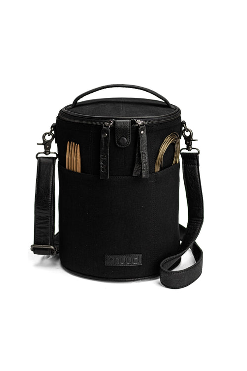 Muud Saturn XL — Textile Project Bag with Leather Details