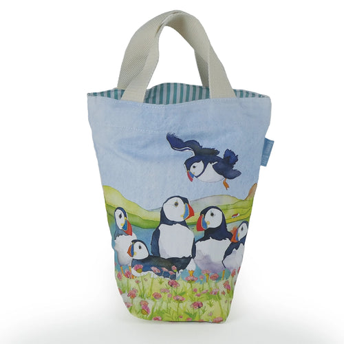 Small Bucket Bag by Emma Ball – 29×28 cm, Lined with Printed Fabric
