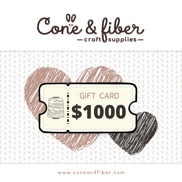 Cone&Fiber Digital Gift Card – $1000