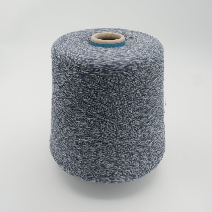 Linette, 1500m/1640yds per 100g/3.5oz, Sapphire Melange, Cotton & Linen Blend