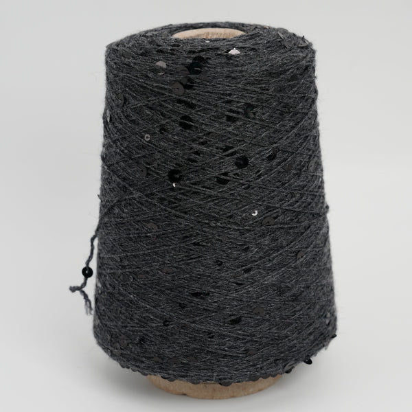 Cosmo 3600 360m/100g (394yds/3.5oz) – 100WV Black Sequins 6mm&3mm