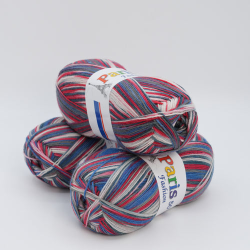 Turkish Sock Yarn Skeins 100g, 400m/437yds per 100g, 75Wo 25PA