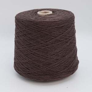 Cone of Bourette Silk 4000 100% silk yarn in Chocolate Silk.