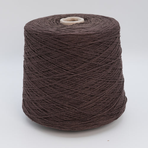 Cone of Bourette Silk 4000 100% silk yarn in Chocolate Silk.