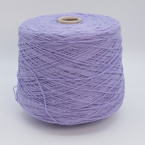 Cone of Bourette Silk 4000 100% silk yarn in Lavender Poem.
