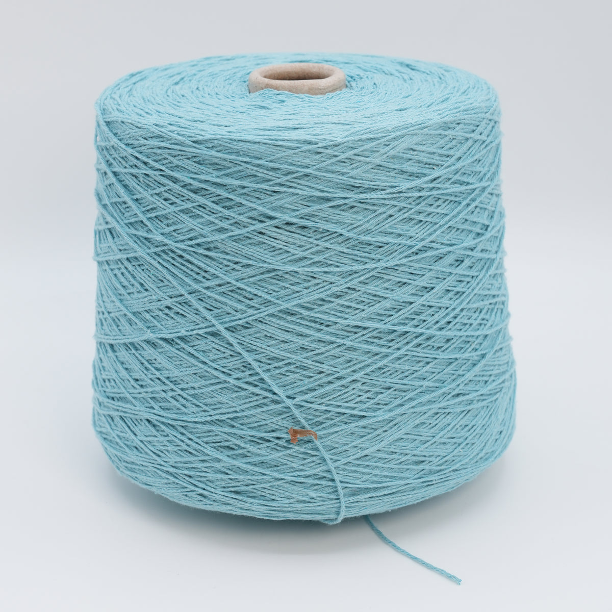 Cone of Bourette Silk 4000 100% silk yarn in Sky Bourette.