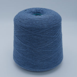 Cone of Canberra 1/15 100% lambswool merino yarn in dusty blue.