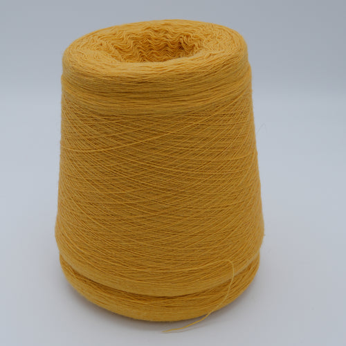 Cone of Canberra 1/15 100% lambswool merino yarn in Golden Ochre.