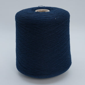 Cone of Canberra 1/15 100% lambswool merino yarn in navy blue.