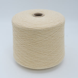 Cone of Canberra 1/15 100% lambswool merino yarn in pale cream.