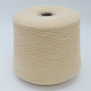 Cone of Canberra 1/15 100% lambswool merino yarn in Vanilla Husk.