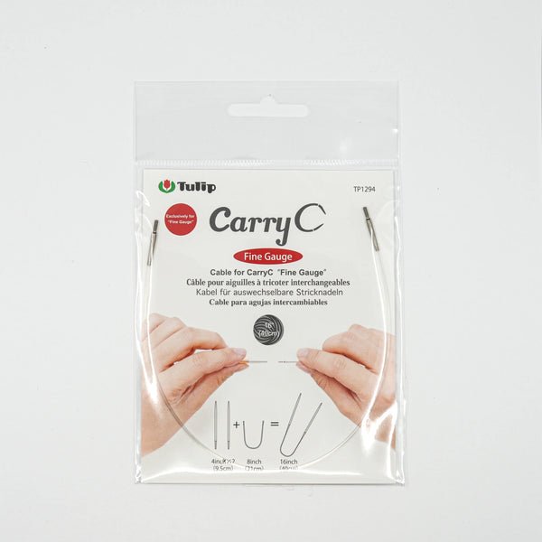 CarryC "Fine Gauge" Interchangeable Cable – For Fine Gauge Needle Tips. Fine-gauge interchangeable cable in a Tulip retail package.