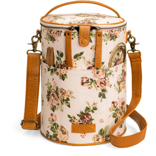 Muud Saturn XL — Textile Project Bag with Leather Details