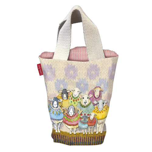 Small Bucket Bag by Emma Ball – 29×28 cm, Lined with Printed Fabric
