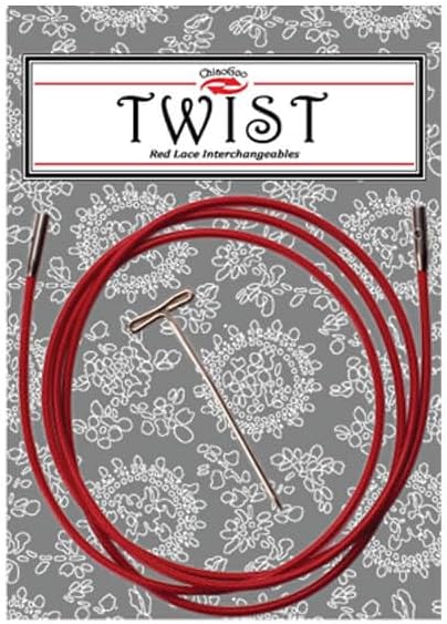 ChiaoGoo TWIST Red Lace interchangeable knitting needle cable in original packaging