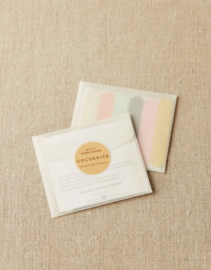 Cocoknits Emery Boards kraft packaging with colorful nail files for knitting project bags