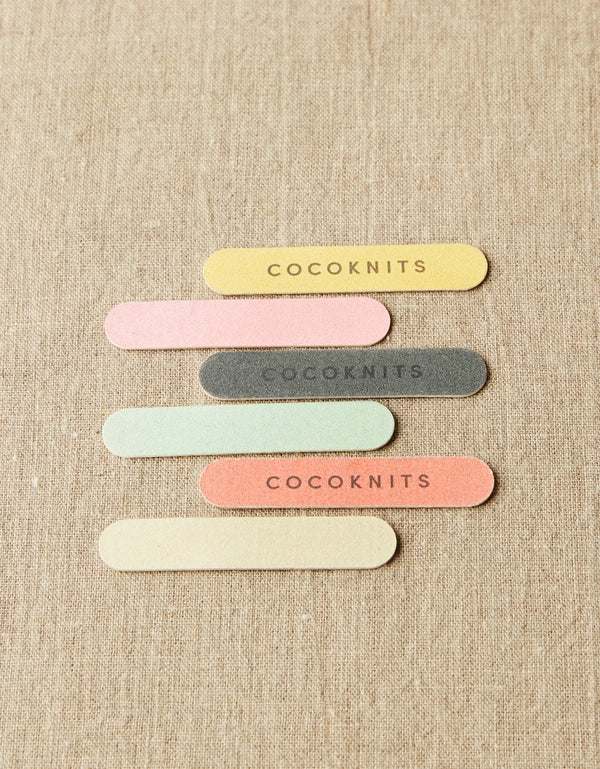 Cocoknits Emery Boards set of six colorful nail files for knitters and makers