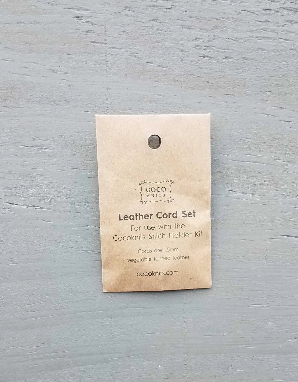 Cocoknits Extra Leather Cords in original kraft retail packaging