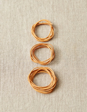 Cocoknits Extra Leather Cords set with one long and two short vegetable-tanned leather cords