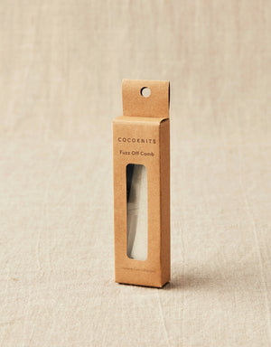 Cocoknits Fuzz Off Comb original in Cocoknits kraft retail packaging