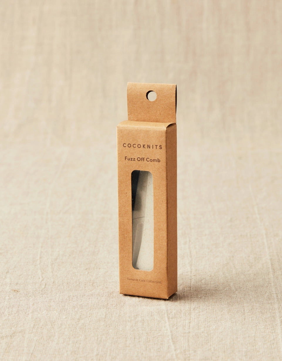 Cocoknits Fuzz Off Comb original in Cocoknits kraft retail packaging