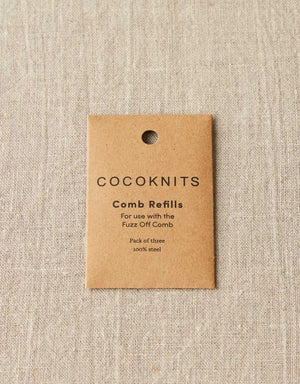 Cocoknits Fuzz Off Comb Refills in recyclable kraft packaging