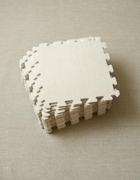 Cocoknits Knitter's Block Kit interlocking blocking tiles stacked for compact storage