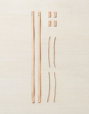 Cocoknits Leather Handle Kit Original with leather handles, straps, washers, and cords