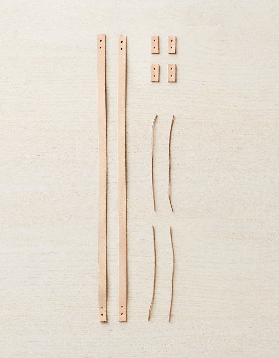 Cocoknits Leather Handle Kit Original with leather handles, straps, washers, and cords
