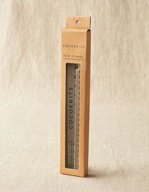 Cocoknits Magnetic Ruler and Needle Gauge Set in original kraft packaging