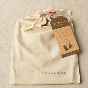 Cocoknits Maker's Board in Kraft stored in its linen drawstring bag