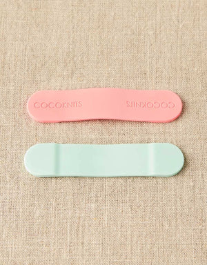 Cocoknits Maker's Clips in Rose-Mint shown open