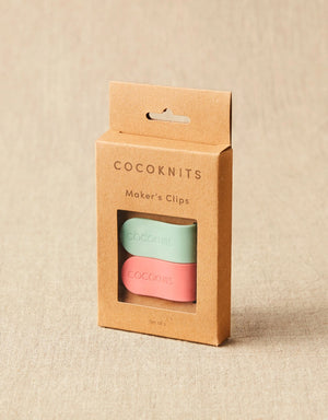 Cocoknits Maker's Clips in Rose-Mint in original kraft packaging