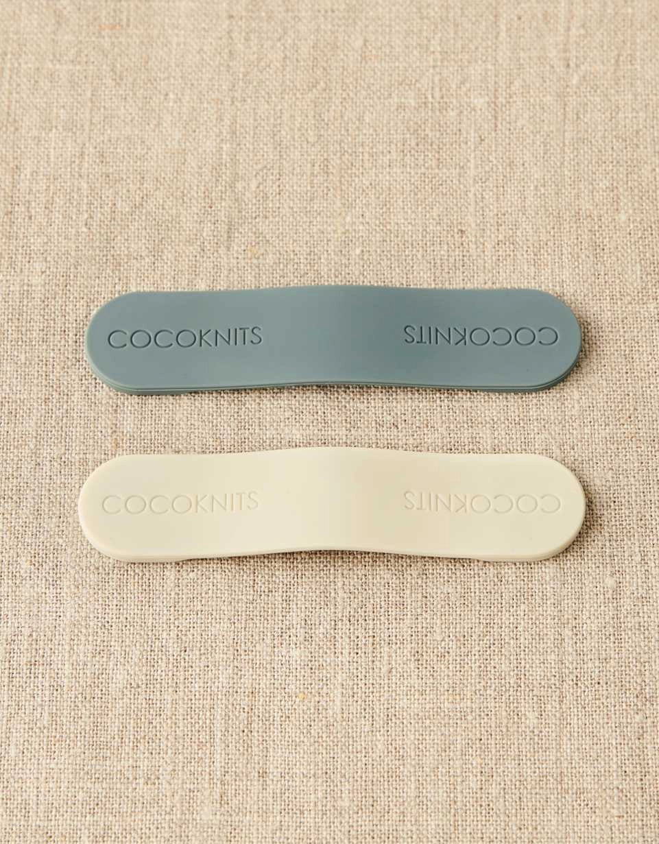 Cocoknits Maker's Clips in White-Gray shown open