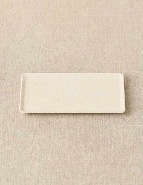 Cocoknits Notions Dish in Linen on a beige linen background