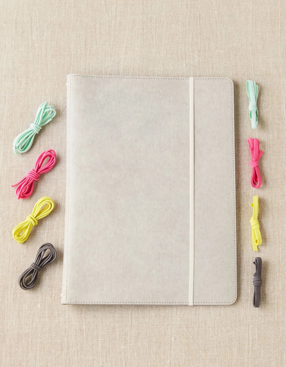 Cocoknits Project Portfolio with colorful stitch holders arranged on both sides