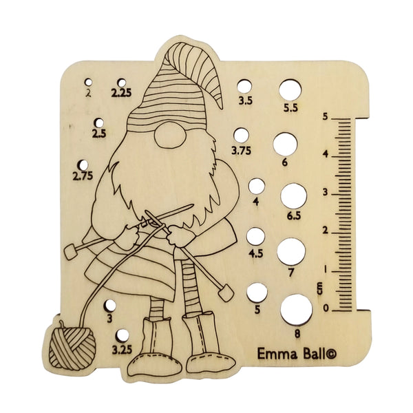 Crafting Gnomes Wooden Needle Gauge.