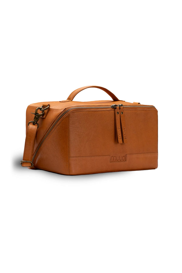 MUUD Cleo Midi Premium Leather Project Bag in Whisky