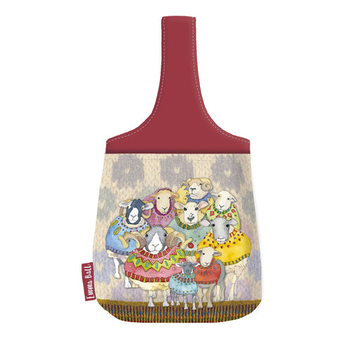 Small Wrist Bag by Emma Ball – 21×40 cm with Front Pocket