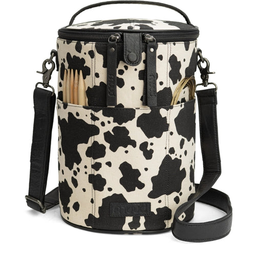 Muud Saturn XL — Textile Project Bag with Leather Details