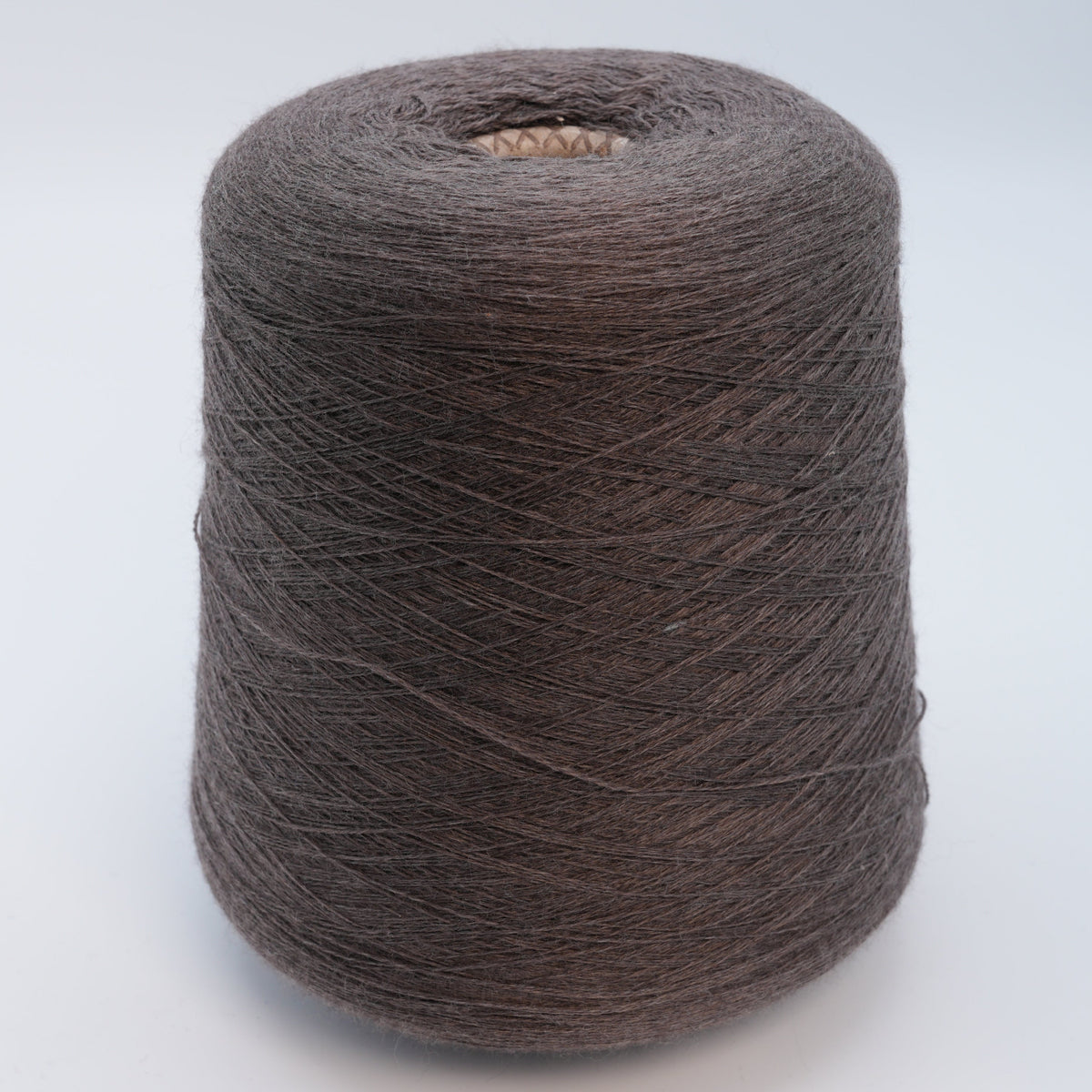 Cone of Harmony 2/30 100% merino yarn in gray brown.