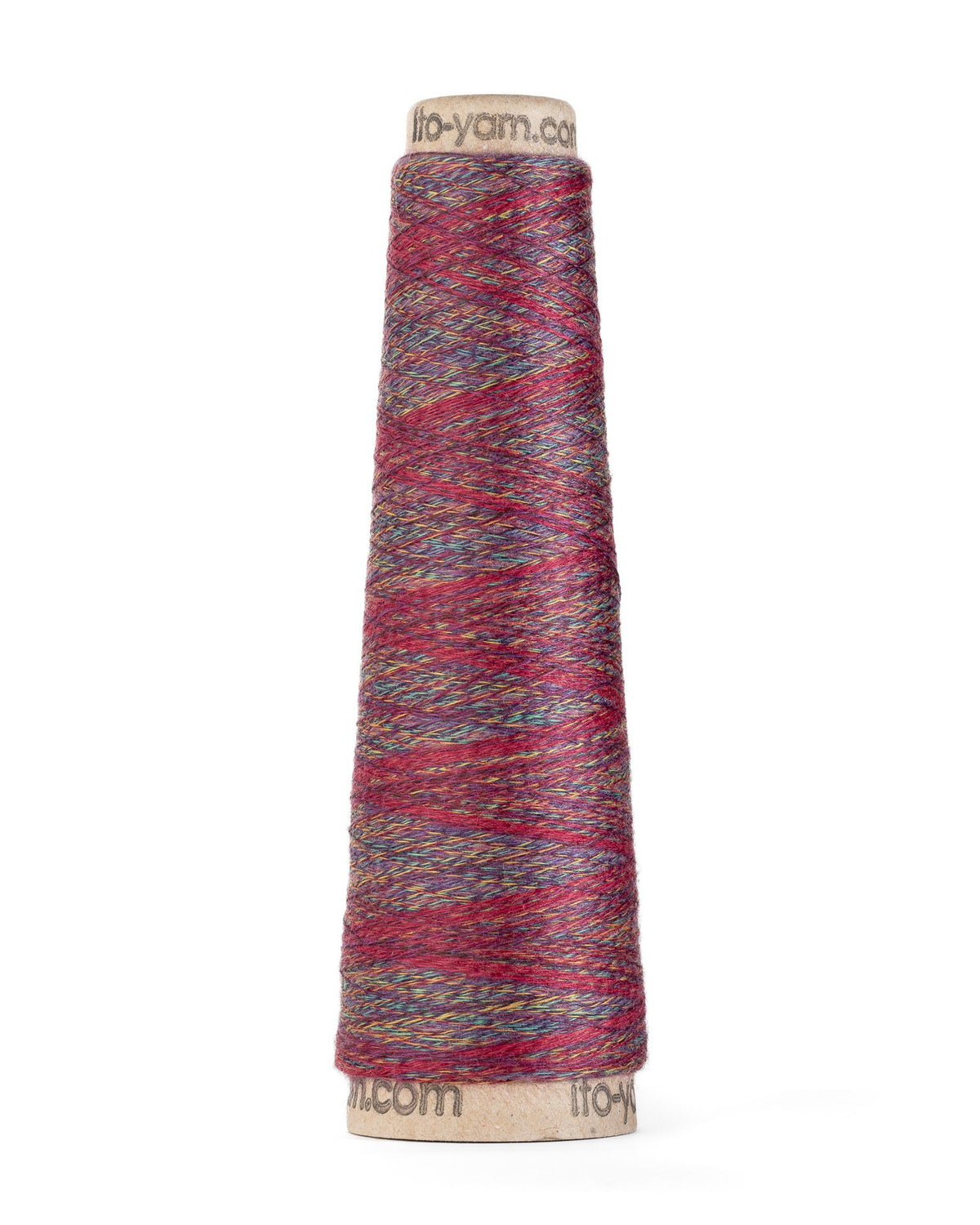 Cone of ITO Niji Shades of Purple 20g 480m yarn.