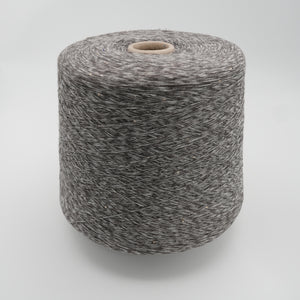 Cone of Linette cotton and linen blend yarn in Hematite Melange.