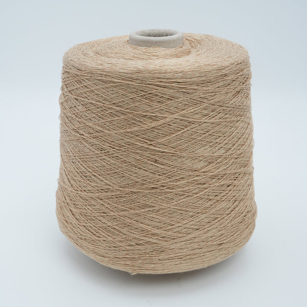 Cone of Maitai linen and viscose blend yarn in Wheat Summer.