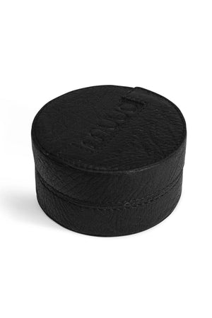 Muud Emeli Magnetic Leather Box | Whisky in Black.