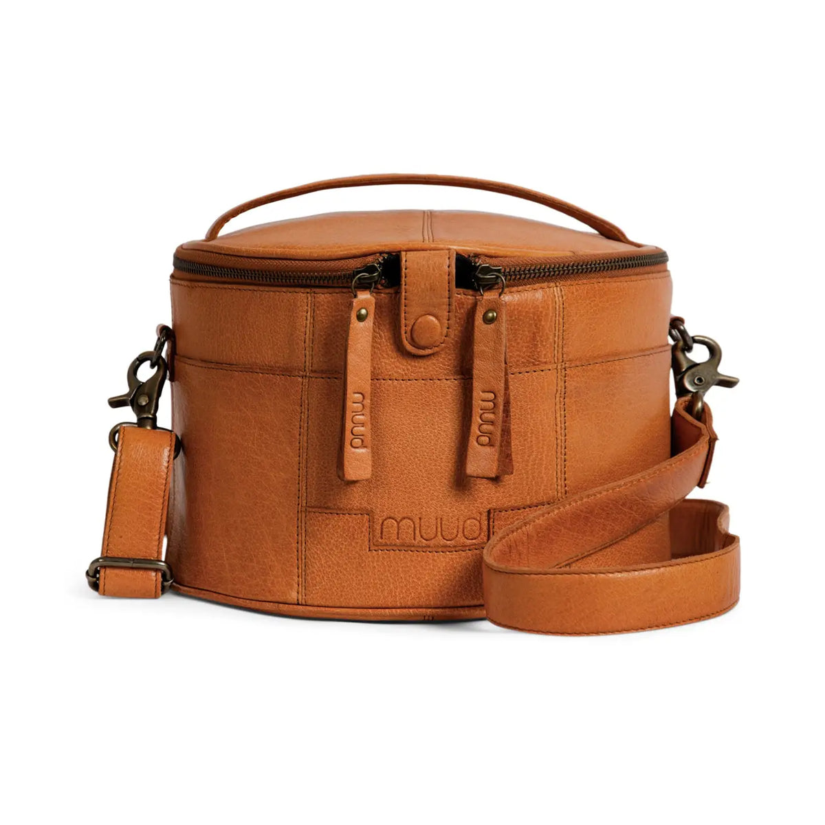 Muud Enturn Leather Project Bag | Black in Whisky.